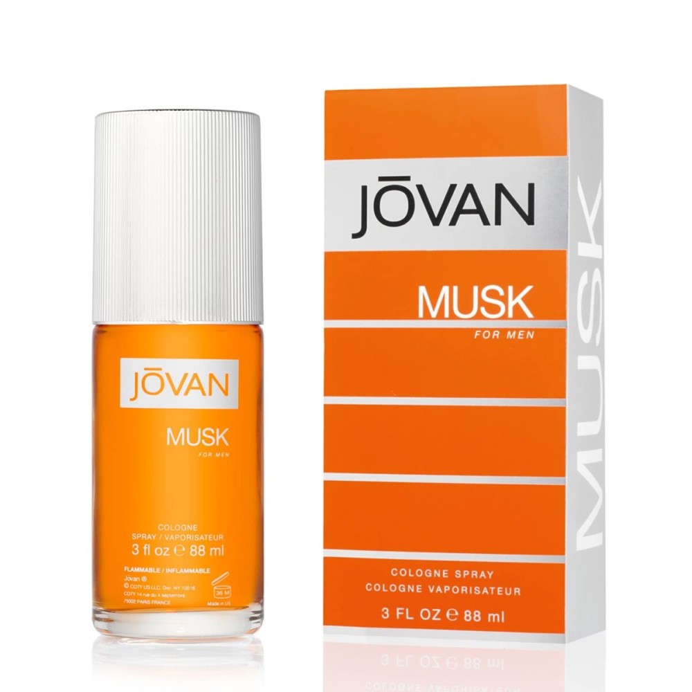 Jovan Musk for Men Eau de Cologne Spray 3 fl oz (Pack of 1), Notes of Carnation, Lavender, and Amber, Men\'s Fragrance, Long Lasting, Everyday Fragrance, Travel Size Jovan Musk for Men Eau de Cologne Spray 3 fl oz (Pack of 1), Notes of Carnation, Lavender, and Amber, Men\'s Fragrance, Long Lasting, Everyday Fragrance, Travel Size