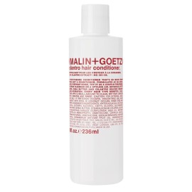 MALIN+GOETZ cilantro conditioner residue-free, lightweight scalp treatment. conditions, detangles, balances pH, intensely hydrates. tames frizz for all hair types. vegan & cruelty-free, 8 Fl oz