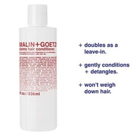 MALIN+GOETZ cilantro conditioner residue-free, lightweight scalp treatment. conditions, detangles, balances pH, intensely hydrates. tames frizz for all hair types. vegan & cruelty-free, 8 Fl oz MALIN+GOETZ cilantro conditioner residue-free, lightweight scalp treatment. conditions, detangles, balances pH, intensely hydrates. tames frizz for all hair types. vegan & cruelty-free, 8 Fl oz