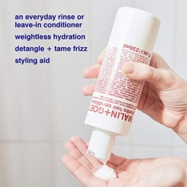 MALIN+GOETZ cilantro conditioner residue-free, lightweight scalp treatment. conditions, detangles, balances pH, intensely hydrates. tames frizz for all hair types. vegan & cruelty-free, 8 Fl oz MALIN+GOETZ cilantro conditioner residue-free, lightweight scalp treatment. conditions, detangles, balances pH, intensely hydrates. tames frizz for all hair types. vegan & cruelty-free, 8 Fl oz