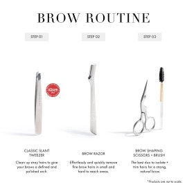 Tweezerman Brow Shaping Scissors and Brush - Stainless Steel Eyebrow Trimming Scissors for Women and Men Tweezerman Brow Shaping Scissors and Brush - Stainless Steel Eyebrow Trimming Scissors for Women and Men