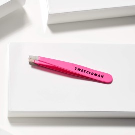 Tweezerman Mini Slant Tweezer - Tweezers for Eyebrows, Travel Tweezers for Eyebrows, Facial Hair, Ingrown Hair (Neon Pink) Tweezerman Mini Slant Tweezer - Tweezers for Eyebrows, Travel Tweezers for Eyebrows, Facial Hair, Ingrown Hair (Neon Pink)