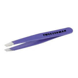 Tweezerman Mini Slant Travel Tweezers For Eyebrows, Travel Tweezers for Eyebrows, Facial Hair, Ingrown Hair (Blooming Lilac)