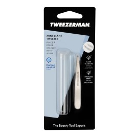 Tweezerman Mini Slant Tweezer - Tweezers for Eyebrows, Travel Tweezers for Eyebrows, Facial Hair, Ingrown Hair (Classic Stainless) Tweezerman Mini Slant Tweezer - Tweezers for Eyebrows, Travel Tweezers for Eyebrows, Facial Hair, Ingrown Hair (Classic Stainless)