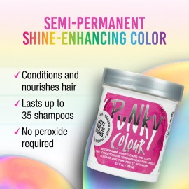 Punky Flamingo Pink Semi Permanent Hair Color, Conditioning Vegan Hair Dye, Non-Damaging Formula, PPD & Paraben-Free, Long-Lasting Vibrant Pink Hair Color, Up to 40 Washes, Hair Care, 3.5 oz Punky Flamingo Pink Semi Permanent Hair Color, Conditioning Vegan Hair Dye, Non-Damaging Formula, PPD & Paraben-Free, Long-Lasting Vibrant Pink Hair Color, Up to 40 Washes, Hair Care, 3.5 oz