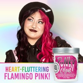 Punky Flamingo Pink Semi Permanent Hair Color, Conditioning Vegan Hair Dye, Non-Damaging Formula, PPD & Paraben-Free, Long-Lasting Vibrant Pink Hair Color, Up to 40 Washes, Hair Care, 3.5 oz Punky Flamingo Pink Semi Permanent Hair Color, Conditioning Vegan Hair Dye, Non-Damaging Formula, PPD & Paraben-Free, Long-Lasting Vibrant Pink Hair Color, Up to 40 Washes, Hair Care, 3.5 oz