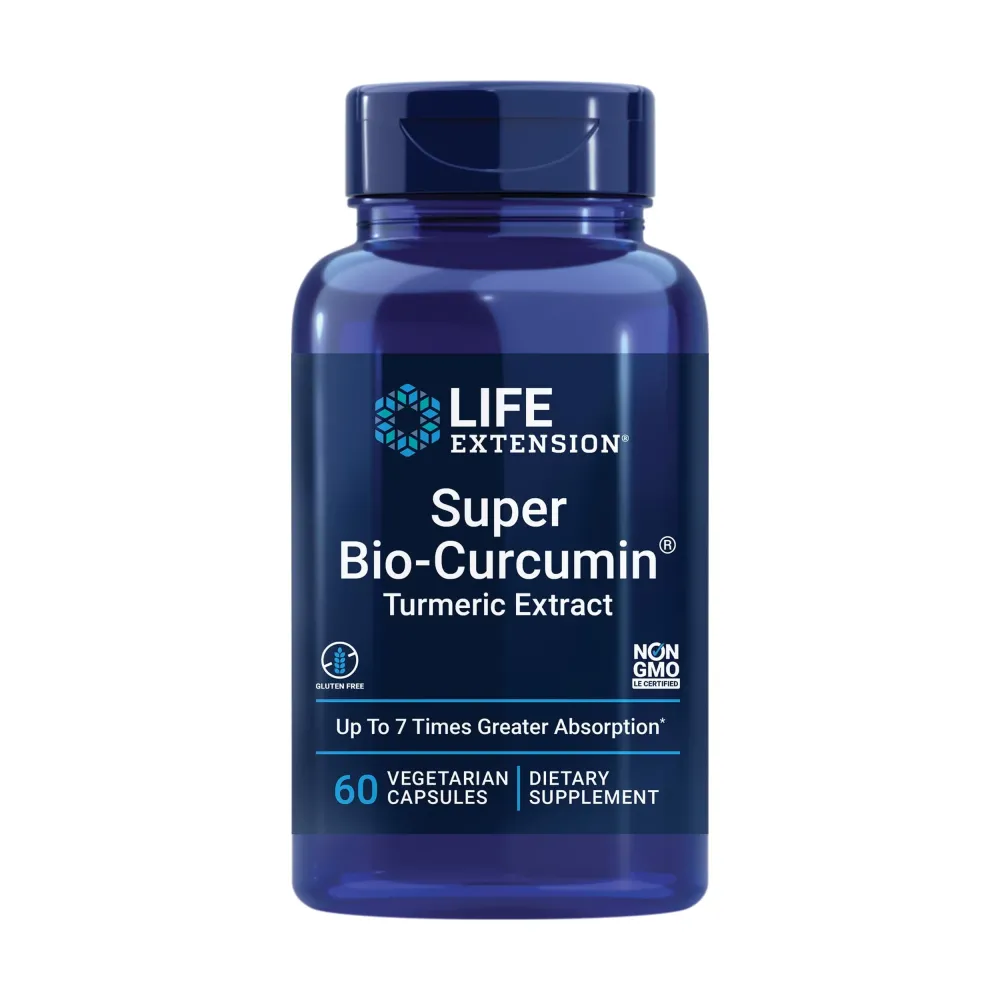 Life Extension Super Bio-Curcumin Turmeric Extract - Highly-Absorbable Curcumin for Whole-Body Health Support - Gluten-Free, Non-GMO, Vegetarian - 60 Vegetarian Capsules Life Extension Super Bio-Curcumin Turmeric Extract - Highly-Absorbable Curcumin for Whole-Body Health Support - Gluten-Free, Non-GMO, Vegetarian - 60 Vegetarian Capsules