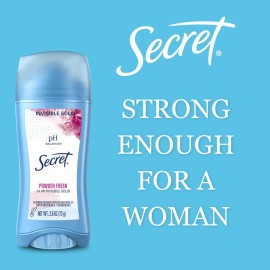 Secret Antiperspirant and Deodorant for Women, 24hr Sweat & Odor Protection, PH Balanced Protection, Gentle on Skin, Invisible Solid, Unscented, 2.6 oz Secret Antiperspirant and Deodorant for Women, 24hr Sweat & Odor Protection, PH Balanced Protection, Gentle on Skin, Invisible Solid, Unscented, 2.6 oz