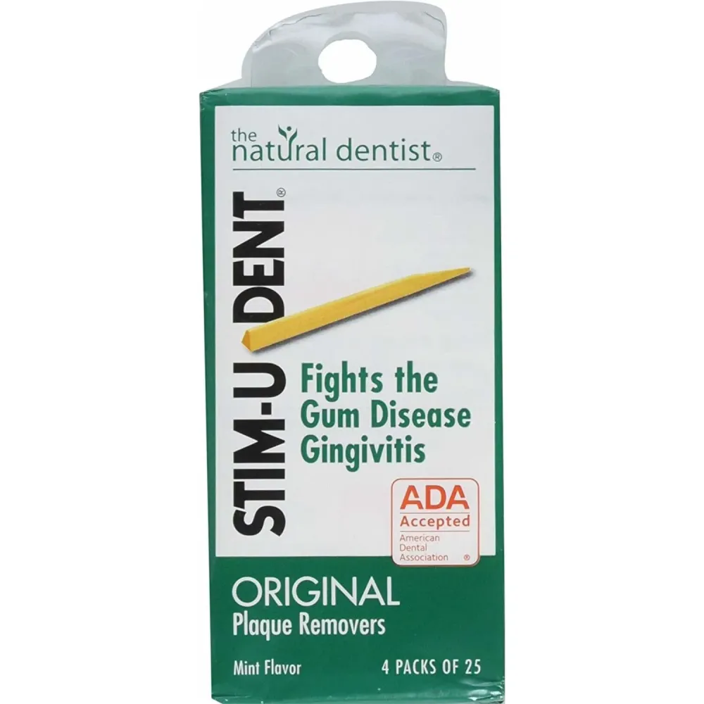 Stim-U-Dent Plaque Removers 3 Packs of 4x25 Picks/Pack (300 Picks) - Mint Flavor Stim-U-Dent Plaque Removers 3 Packs of 4x25 Picks/Pack (300 Picks) - Mint Flavor