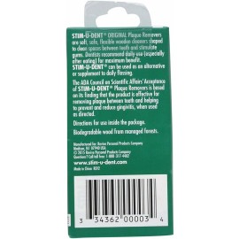 Stim-U-Dent Plaque Removers 3 Packs of 4x25 Picks/Pack (300 Picks) - Mint Flavor Stim-U-Dent Plaque Removers 3 Packs of 4x25 Picks/Pack (300 Picks) - Mint Flavor