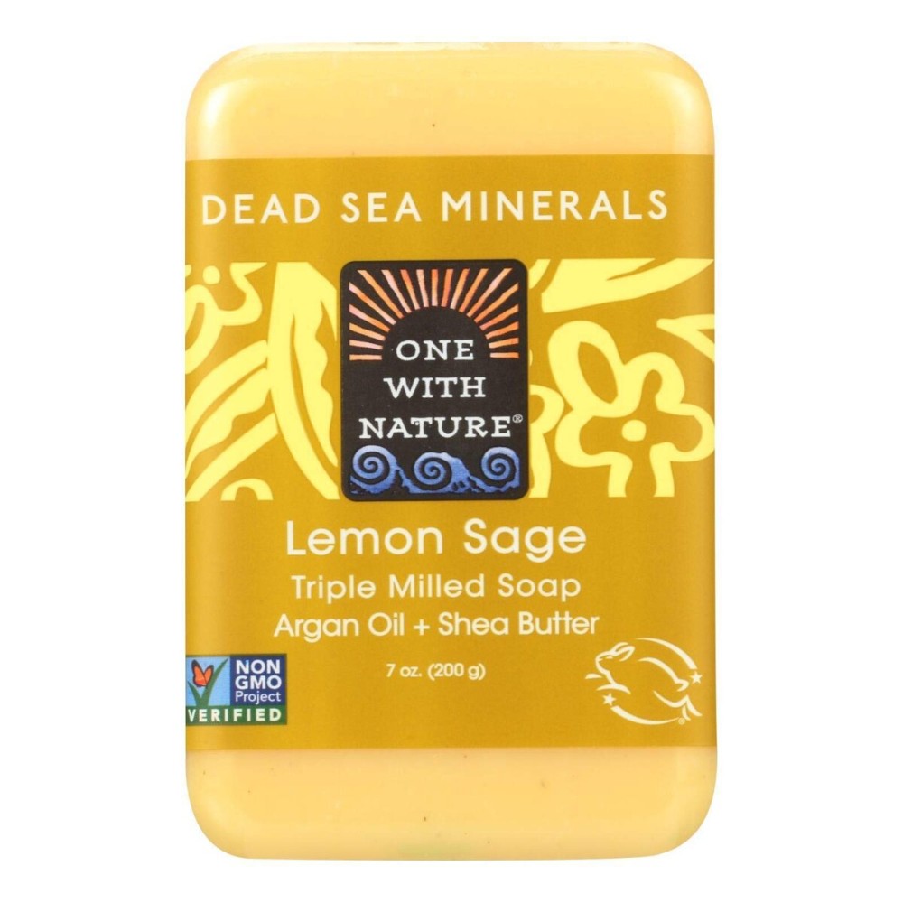 One With Nature, Dead Sea Mineral Bar Soap, Lemon Verbena, 7 oz One With Nature, Dead Sea Mineral Bar Soap, Lemon Verbena, 7 oz