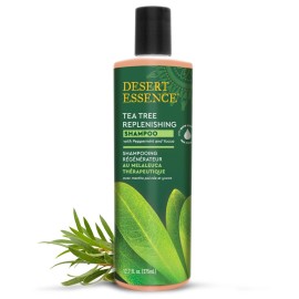 Desert Essence Tea Tree Oil Replenishing Shampoo, 12.7 fl oz, Gluten Free, Vegetarian, Non-GMO, Paraben Free - Moisture Replenishing Shampoo with Peppermint & Eucalyptus Oils to Deeply Cleanse Hair Desert Essence Tea Tree Oil Replenishing Shampoo, 12.7 fl oz, Gluten Free, Vegetarian, Non-GMO, Paraben Free - Moisture Replenishing Shampoo with Peppermint & Eucalyptus Oils to Deeply Cleanse Hair