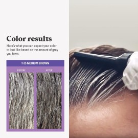 Just For Men Touch of Gray, Mens Hair Color Kit with Comb Applicator for Easy Application, Great for a Salt and Pepper Look - Medium Brown, T-35, Pack of 3 Just For Men Touch of Gray, Mens Hair Color Kit with Comb Applicator for Easy Application, Great for a Salt and Pepper Look - Medium Brown, T-35, Pack of 3