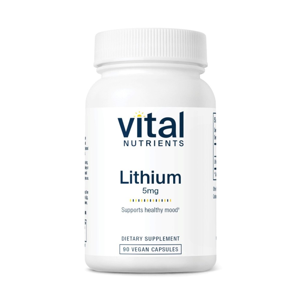 Vital Nutrients Lithium Orotate | Vegan Lithium Supplements for Memory, State of Mind, and Behavioral Health*| 5mg | Gluten, Dairy, Soy Free | 90 Capsules Vital Nutrients Lithium Orotate | Vegan Lithium Supplements for Memory, State of Mind, and Behavioral Health*| 5mg | Gluten, Dairy, Soy Free | 90 Capsules