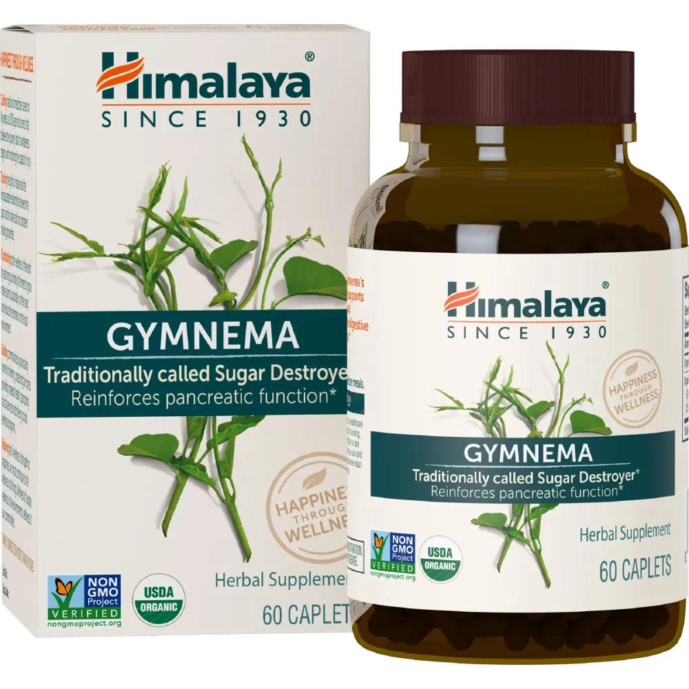 Himalaya Organic Gymnema Sylvestre Herbal Supplement USDA Certified Organic, Non-GMO, 700 mg, 60 Plant-Based Caplets Himalaya Organic Gymnema Sylvestre Herbal Supplement USDA Certified Organic, Non-GMO, 700 mg, 60 Plant-Based Caplets
