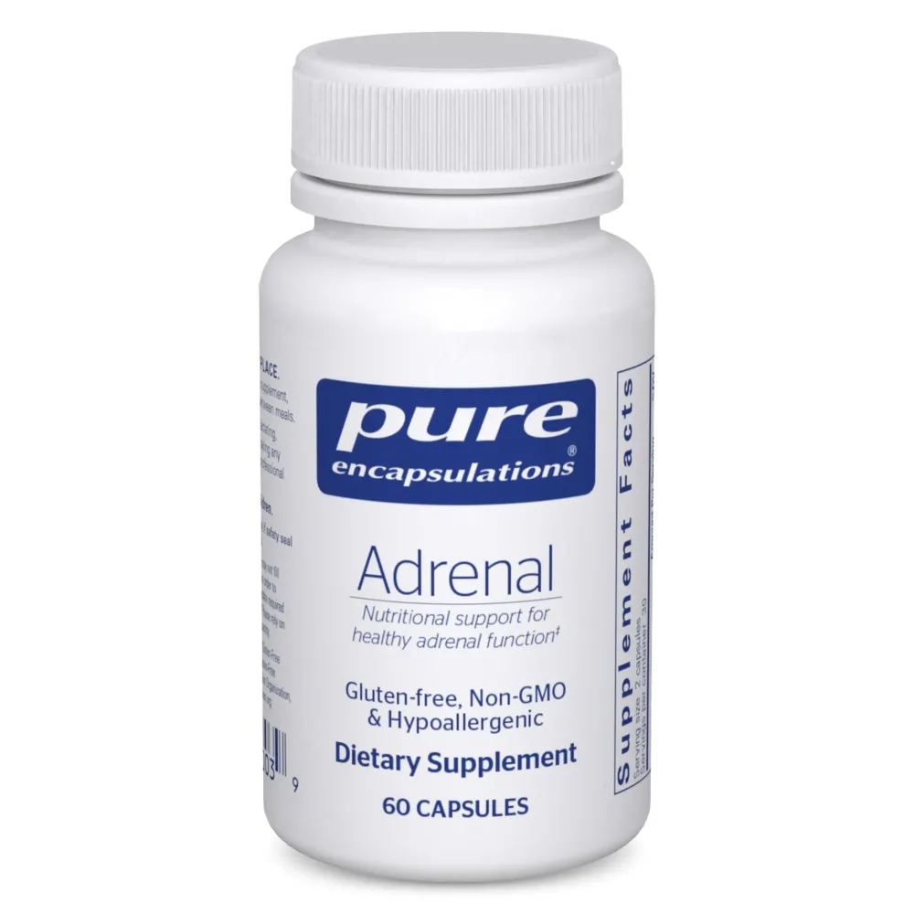 Pure Encapsulations Adrenal Cortex Supplement - Supplement to Support Cortisol Health, Energy Levels, Stress Moderation, and Gland Function - with Bovine Whole Adrenal & Cortex - 60 Capsules* Pure Encapsulations Adrenal Cortex Supplement - Supplement to Support Cortisol Health, Energy Levels, Stress Moderation, and Gland Function - with Bovine Whole Adrenal & Cortex - 60 Capsules*