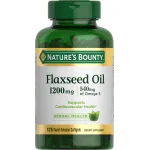 Nature\'s Bounty Flaxseed and Omega 3, Dietary Supplement, Supports Cardiovascular Health, 1200mg, Softgels, 125 ct