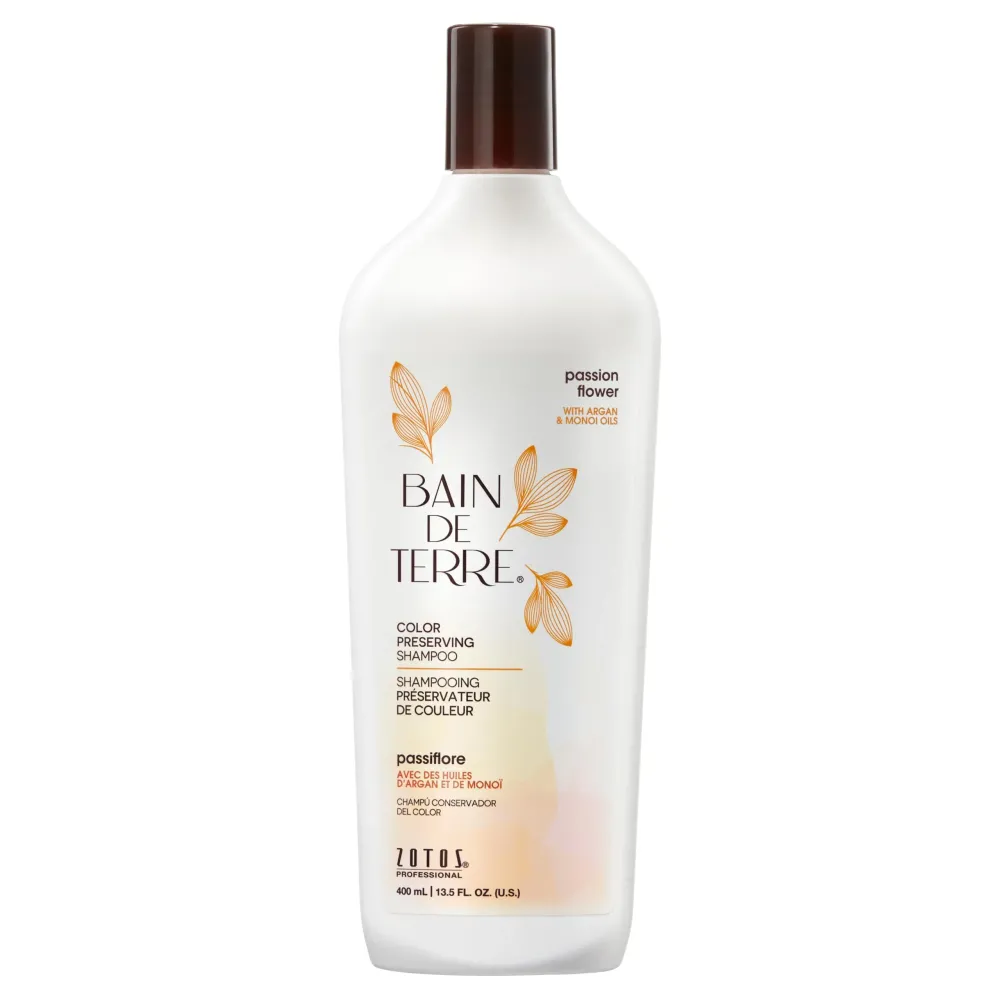 Bain de Terre Passion Flower Color Preserving Shampoo, for Vibrant Color & Protection from Fading, with Argan & Monoi Oils, Paraben-free, Vegan, 13.5 Fl Oz Bain de Terre Passion Flower Color Preserving Shampoo, for Vibrant Color & Protection from Fading, with Argan & Monoi Oils, Paraben-free, Vegan, 13.5 Fl Oz