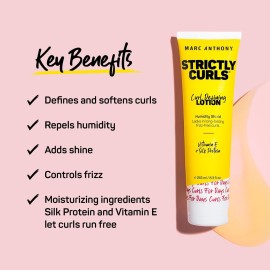 Marc Anthony Curl Defining & Enhancing Lotion, Strictly Curls - Moisturizing Detangler with Vitamin E & Silk Protein for Long-Lasting Frizz-Free - Bounce & Shine For Wavy, Dry or Damaged Hair Marc Anthony Curl Defining & Enhancing Lotion, Strictly Curls - Moisturizing Detangler with Vitamin E & Silk Protein for Long-Lasting Frizz-Free - Bounce & Shine For Wavy, Dry or Damaged Hair