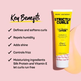 Marc Anthony Curl Defining & Enhancing Lotion, Strictly Curls - Moisturizing Detangler with Vitamin E & Silk Protein for Long-Lasting Frizz-Free - Bounce & Shine For Wavy, Dry or Damaged Hair Marc Anthony Curl Defining & Enhancing Lotion, Strictly Curls - Moisturizing Detangler with Vitamin E & Silk Protein for Long-Lasting Frizz-Free - Bounce & Shine For Wavy, Dry or Damaged Hair
