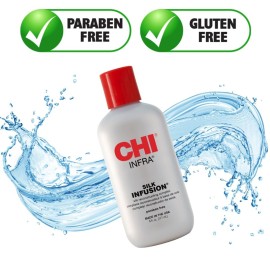 CHI Infra Silk Infusion, Leave-In Reconstructing Treatment To Strengthen & Protect All Hair Types, Alcohol-Free, 6 Oz CHI Infra Silk Infusion, Leave-In Reconstructing Treatment To Strengthen & Protect All Hair Types, Alcohol-Free, 6 Oz