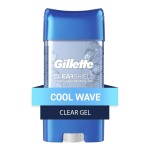 Gillette Antiperspirant and Deodorant for Men, 72hr Sweat & Odor Protection, Long Lasting Freshness, Anti-White Mark Technology, Clear Gel, Cool Wave Scent, 3.8 oz