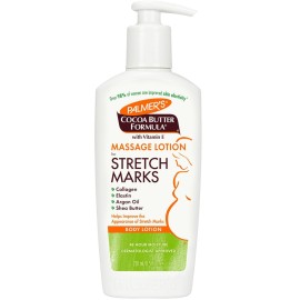Palmer\'s Cocoa Butter Formula Massage Lotion For Stretch Marks, Pregnancy Skin Care, Belly Cream with Collagen, Elastin, Argan OIl and Shea Butter, 8.5 Ounces