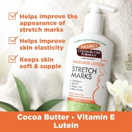 Palmer\'s Cocoa Butter Formula Massage Lotion For Stretch Marks, Pregnancy Skin Care, Belly Cream with Collagen, Elastin, Argan OIl and Shea Butter, 8.5 Ounces Palmer\'s Cocoa Butter Formula Massage Lotion For Stretch Marks, Pregnancy Skin Care, Belly Cream with Collagen, Elastin, Argan OIl and Shea Butter, 8.5 Ounces