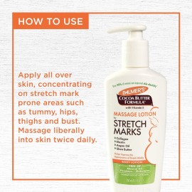 Palmer\'s Cocoa Butter Formula Massage Lotion For Stretch Marks, Pregnancy Skin Care, Belly Cream with Collagen, Elastin, Argan OIl and Shea Butter, 8.5 Ounces Palmer\'s Cocoa Butter Formula Massage Lotion For Stretch Marks, Pregnancy Skin Care, Belly Cream with Collagen, Elastin, Argan OIl and Shea Butter, 8.5 Ounces