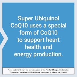 Life Extension Super Ubiquinol CoQ10, Heart Health Supplement, Cell Energy, oxidative Stress Defense, Maximum Absorption, 100 mg, Non-GMO, Gluten-Free, 60 softgels