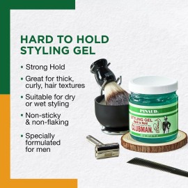 Clubman Pinaud Hard to Hold Styling Gel, Firm Hold with Incredible Shine, 16 oz Clubman Pinaud Hard to Hold Styling Gel, Firm Hold with Incredible Shine, 16 oz
