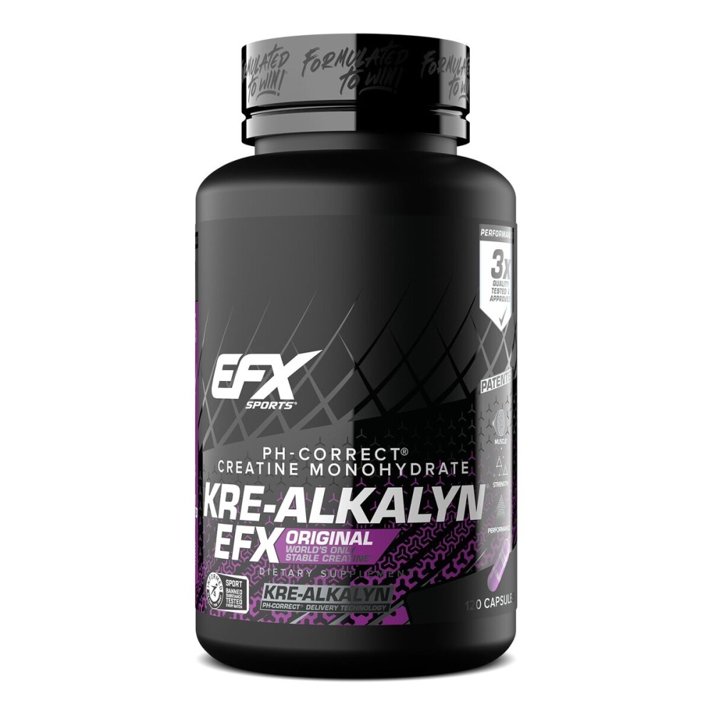 EFX Sports Kre-Alkalyn EFX | pH Correct Creatine Monohydrate Pill Supplement | Strength, Muscle Growth & Performance | 60 Servings, 120 Capsules EFX Sports Kre-Alkalyn EFX | pH Correct Creatine Monohydrate Pill Supplement | Strength, Muscle Growth & Performance | 60 Servings, 120 Capsules