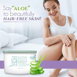 Satin Smooth Aloe Vera Hair Removal Wax 14oz. Satin Smooth Aloe Vera Hair Removal Wax 14oz.