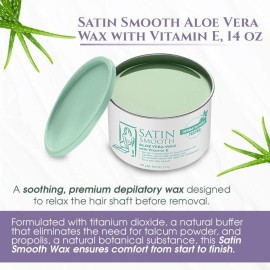 Satin Smooth Aloe Vera Hair Removal Wax 14oz. Satin Smooth Aloe Vera Hair Removal Wax 14oz.