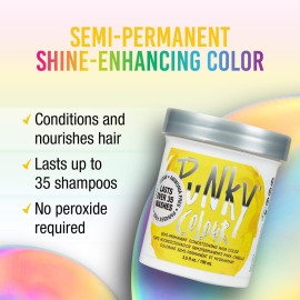 Punky Bright Yellow Semi Permanent Conditioning Hair Color, 3.5oz Punky Bright Yellow Semi Permanent Conditioning Hair Color, 3.5oz