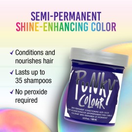 Punky Violet Semi Permanent Conditioning Hair Color | Non-Damaging Hair Dye | Vegan, PPD and Paraben Free | Vibrant Hair Color | Easy To Use | Lasts Up To 35 washes | 3.5oz Punky Violet Semi Permanent Conditioning Hair Color | Non-Damaging Hair Dye | Vegan, PPD and Paraben Free | Vibrant Hair Color | Easy To Use | Lasts Up To 35 washes | 3.5oz