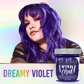 Punky Violet Semi Permanent Conditioning Hair Color | Non-Damaging Hair Dye | Vegan, PPD and Paraben Free | Vibrant Hair Color | Easy To Use | Lasts Up To 35 washes | 3.5oz Punky Violet Semi Permanent Conditioning Hair Color | Non-Damaging Hair Dye | Vegan, PPD and Paraben Free | Vibrant Hair Color | Easy To Use | Lasts Up To 35 washes | 3.5oz