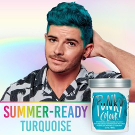 Punky Semi Permanent Conditioning Hair Color, Vegan, PPD and Paraben Free, may last for 5-40 washes, 3.5oz, Turquoise Punky Semi Permanent Conditioning Hair Color, Vegan, PPD and Paraben Free, may last for 5-40 washes, 3.5oz, Turquoise