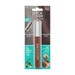 RED by KISS Quick Cover Root Touch Up Rescue (Medium Brown), Mascara Natural Water-Resistant Temporary Gray Concealer Cover Up Brush for Hair Mustache & Beard, Formulated with Jojoba Oil