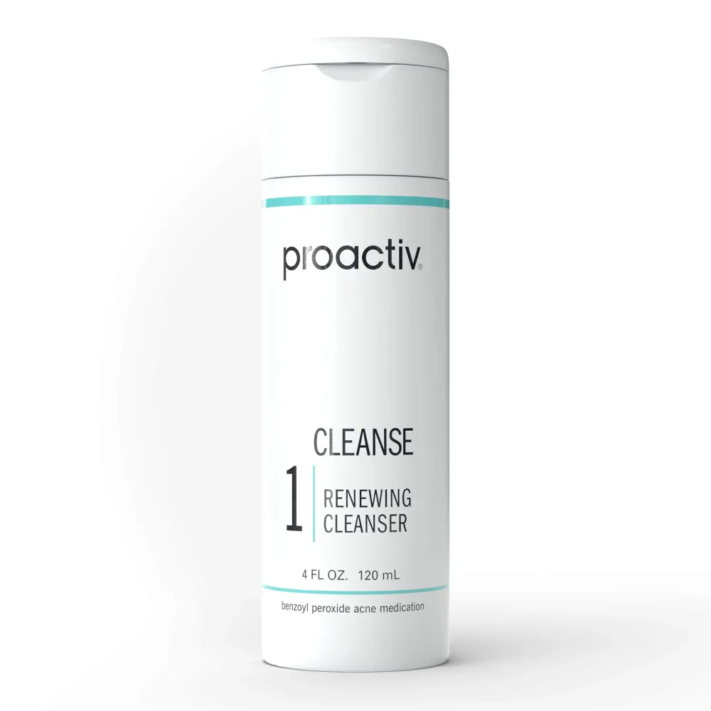 Proactiv Acne Cleanser - Benzoyl Peroxide Face Wash and Acne Treatment - Daily Facial Cleanser and Hyularonic Acid Moisturizer with Exfoliating Beads - 60 Day Supply, 4 Oz Proactiv Acne Cleanser - Benzoyl Peroxide Face Wash and Acne Treatment - Daily Facial Cleanser and Hyularonic Acid Moisturizer with Exfoliating Beads - 60 Day Supply, 4 Oz