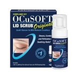 OCuSOFT Lid Scrub Original Compliance Kit - Instant Foaming Eyelid Scrub & Lint-Free Wipes - Daily Eyelid Kit to Remove Oil, Dust, Pollen & Eye Makeup - 1.68 fl oz & 100 Dry Pads