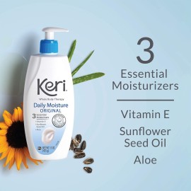 Keri Whole Body Therapy Original, Continuous Moisturization, 3 Essential Moisturizers (Vitamin E, Aloe and Sunflower Seed Oil), 20 Oz Keri Whole Body Therapy Original, Continuous Moisturization, 3 Essential Moisturizers (Vitamin E, Aloe and Sunflower Seed Oil), 20 Oz