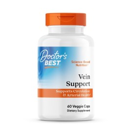 Doctors Best Vein Support, Supports Circulation & Arterial Health, Non-GMO, Gluten Free, Soy Free, Vegan 60 Veggie Caps Doctors Best Vein Support, Supports Circulation & Arterial Health, Non-GMO, Gluten Free, Soy Free, Vegan 60 Veggie Caps