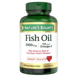 Nature\'s Bounty Fish Oil, 300 mg of Omega-3, 145 Count
