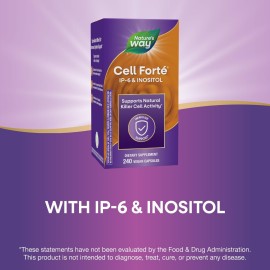 Nature\'s Way Cell Fort IP-6 & Inositol, Supports Natural Killer Cell Activity*, Immune Support*, with Calcium, Phosphorus & Magnesium, Gluten-Free, Vegan, 240 Capsules (Packaging May Vary)