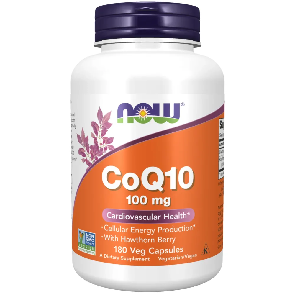 NOW Coq10 100 mg,180 Veg Capsules