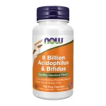 NOW Foods Supplements, 8 Billion Acidophilus & Bifidus, Dairy, Soy and Gluten Free, Strain Verified, 120 Veg Capsules