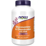 NOW Foods Supplements, Glucosamine & Chondroitin with MSM, Joint Health, Mobility and Comfort*, 180 Veg Capsules