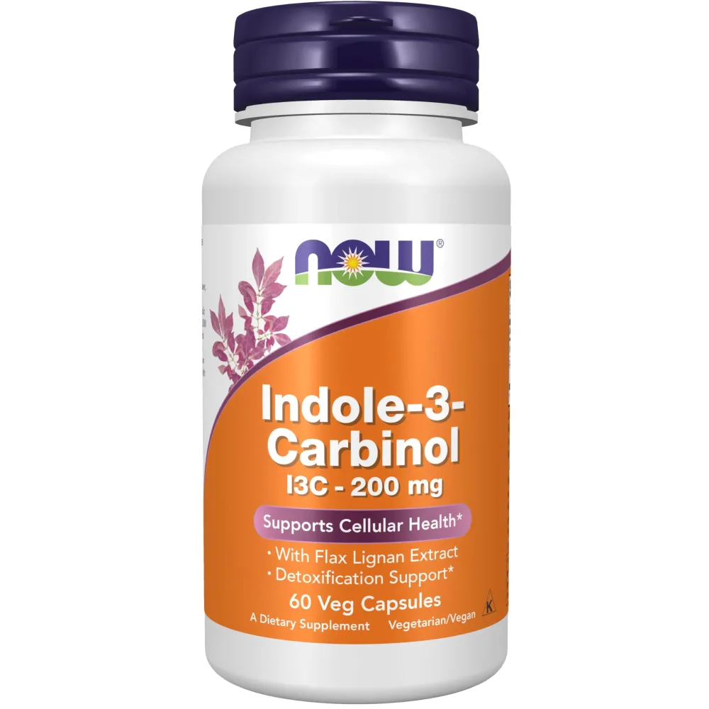 NOW Foods Supplements, Indole-3-Carbinol 200 mg with Flax Lignan Extract, 60 Veg Capsules NOW Foods Supplements, Indole-3-Carbinol 200 mg with Flax Lignan Extract, 60 Veg Capsules