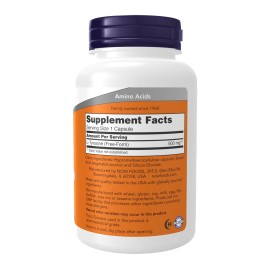 NOW Foods Supplements, L-Tyrosine 500 mg, Supports Mental Alertness*, Neurotransmitter Support*, 120 Capsules